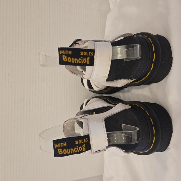 Dr. Martens Blaire Athena Leather Strap Platform Sandal White Size 6 - Picture 4 of 12